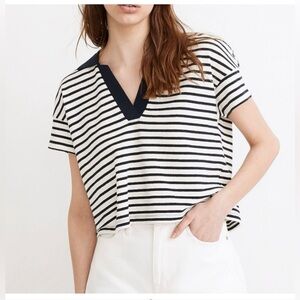 Madewell women’s Texture Polo Tee size XS